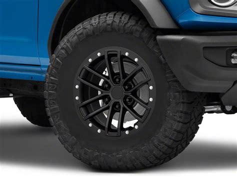 American Trucks Wheels Bronco Raptor Beadlock Style Matte Black 6 Lug Wheel 17x85 34mm Offset