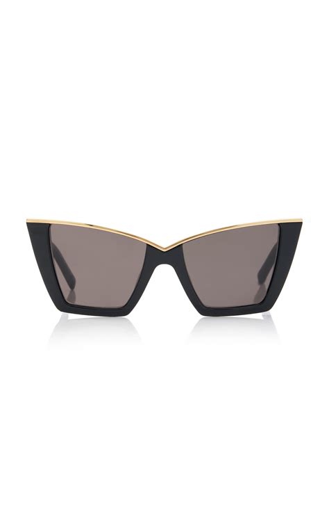 Saint Laurent Cat-eye Frame Sunglasses In Black | ModeSens