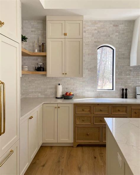 Floating Wood Corner Shelves Between Two Cabinets Soul Lane