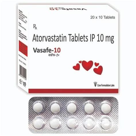 Atorvastatin Calcium Tablets IP 10mg Ausmed Packaging Type Blister