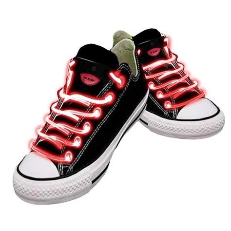 Red Led Shoe Laces Glow In The Dark Neon Shoe Laces Uk