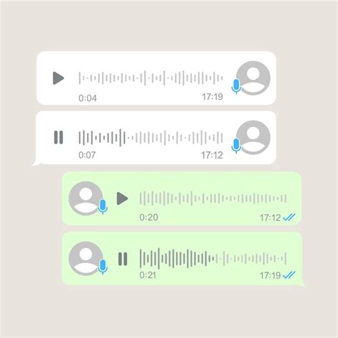 Premium Vector Set Voice Message Icon With Sound Wave Message Bubble