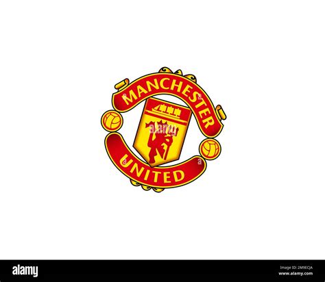 Manchester United F. C. Rotated Logo, White Background B Stock Photo ...