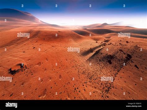 Red surface of planet Mars Stock Photo - Alamy