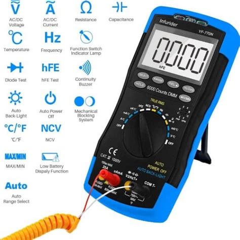 INFURIDER YF 770N Digital Multimeter 6000 Counts Auto Ranging AC DC