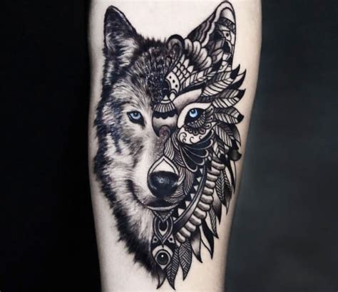 Wolf head tattoo by Tattooist Yeono | Photo 30805