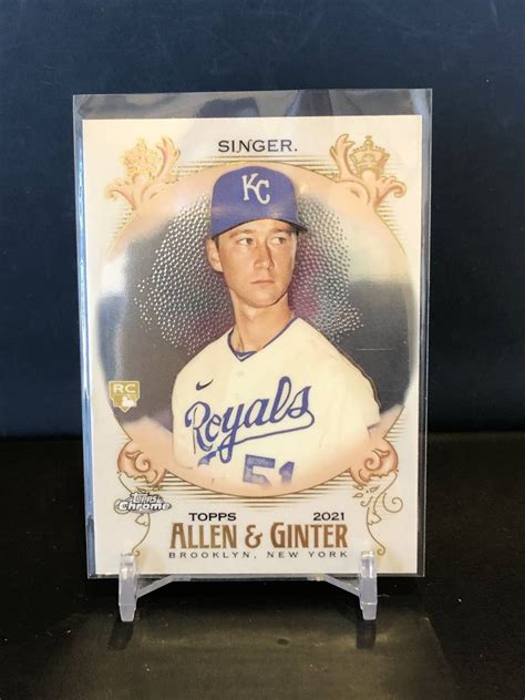 Brady Singer Royals Rc Topps Allen Ginter Chrome Baseball Base