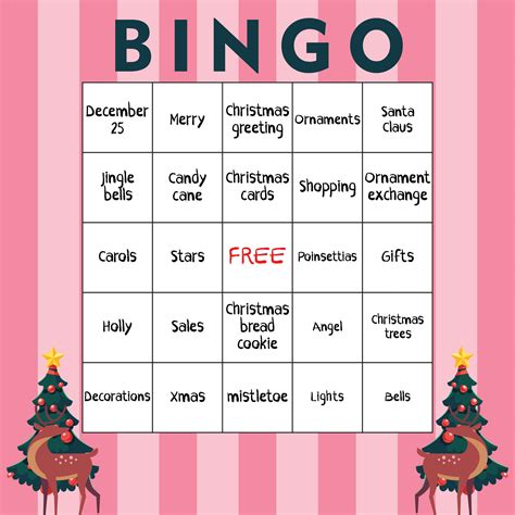 30 Free Printable Christmas Bingo Cards