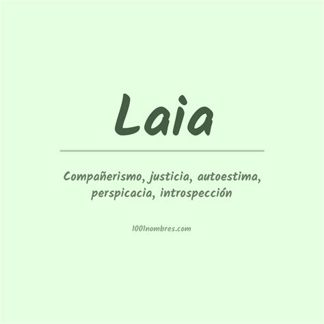 Significado Del Nombre Laia