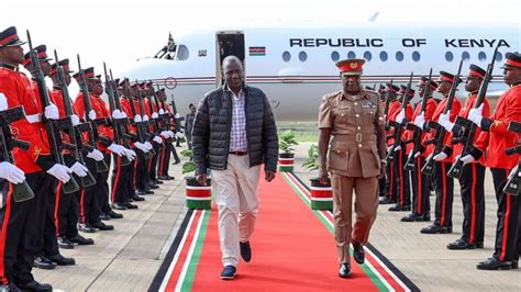 SEE HOW PRESIDENT RUTO LANDED IN JKIA FROM CHINA RECEIVED BY CS