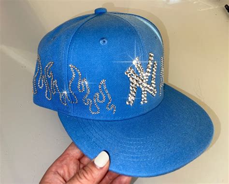 New York Yankees Hat Bling Hat Crystal Cap Custom Baseball Hat