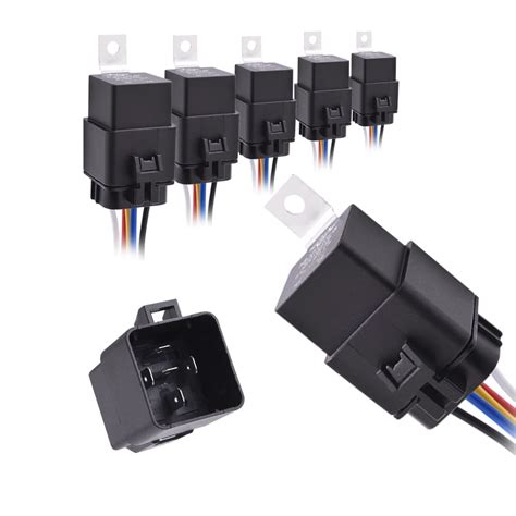 MICTUNING 40 30 Waterproof Relay Harness Set 12V DC 5 PIN SPDT