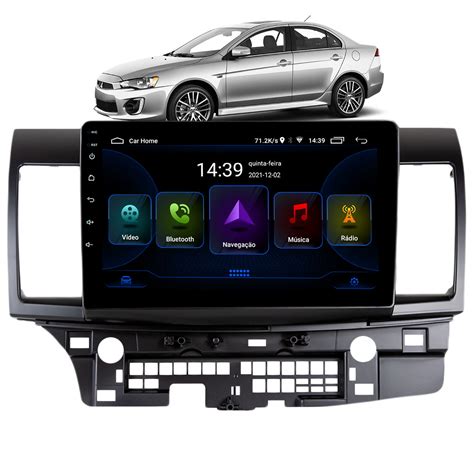 Central Multim Dia Mitsubishi Lancer Polegadas Processador Quad Core