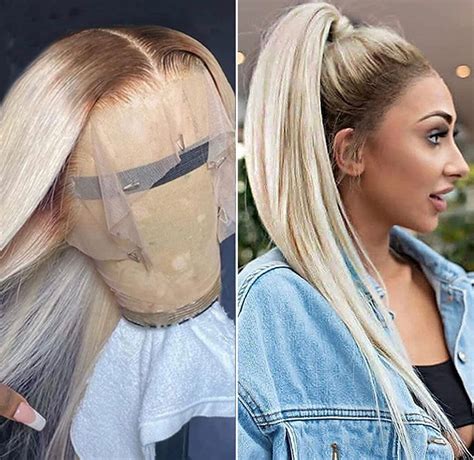 Ash Blonde Ombre Straight Lace Front Wig NEW Middle Etsy