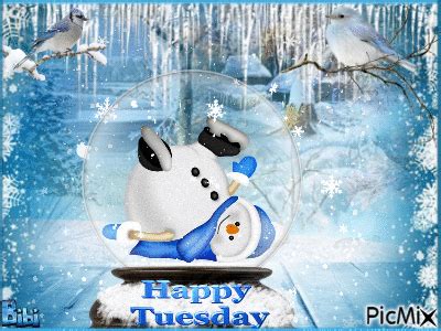 Snowman In Snowglobe Happy Tuesday Pictures, Photos, and Images for ...