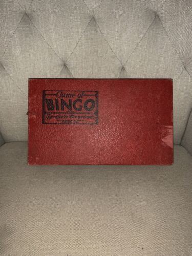 Vintage Bingo 60 Card Set Wooden Pieces Milton Bradley 1933 Complete ...