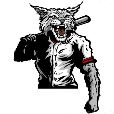 Wildcat Baseball Player Clip Art - Vector Clipart Wildcat