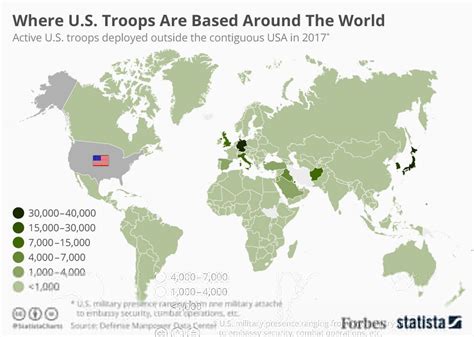 All The Countries Worldwide With A U S Military Presence Infographic