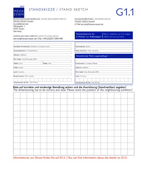 Fillable Online STAND SKETCH Essen Fax Email Print PdfFiller