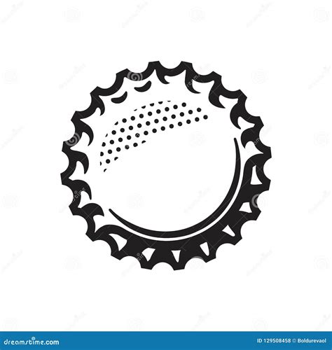 Beer Bottle Cap. Vector Illustration Isolated on White Background ...