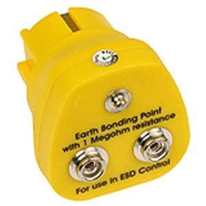 Desco Europe ESD 231125 Earth Bonding Point European Plug 2x10mm