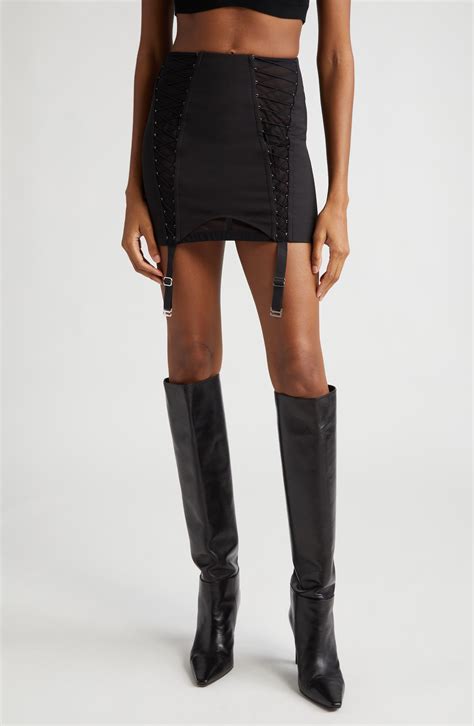 Dion Lee Lingerie Miniskirt In Black Lyst