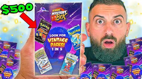 Iconic Mystery Box Pokemon Booster Pack Box Vintage Pack