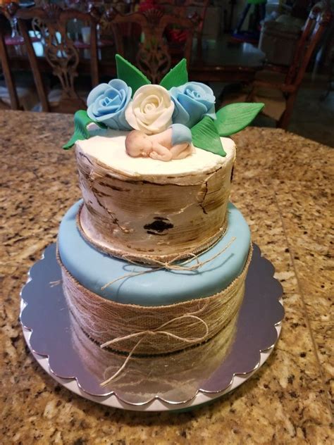 Rustic baby shower cake | Rustic baby shower cake, Cake, Shower cakes