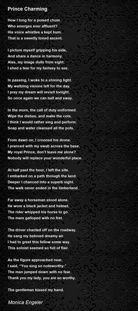 Prince Charming By Monica Engeler Prince Charming Poem