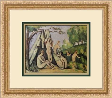 Paul Cezanne Bathing Women In Front Of The Tent Custom Framed Print Etsy