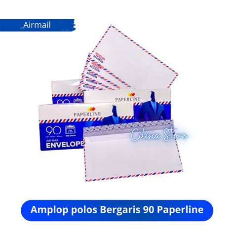 Jual Amplop Putih Paperline 90 Aps Airmail Amplop Bergaris Amplop