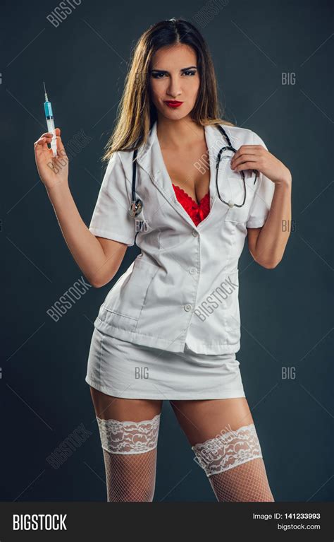 Sexy Nurse Injection Image And Photo Free Trial Bigstock