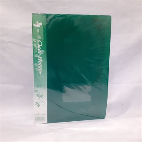 Jual Clear Holder Dokumen Keeper Folio Isi 20 Lembar Hijau Agatha