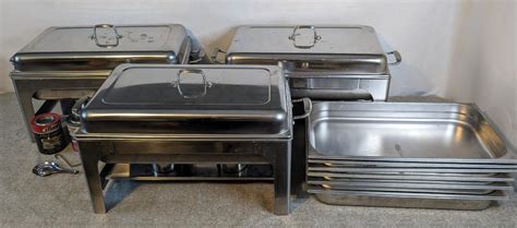 Tramontina 21x`13 Chafing Dishes With Extra Chafers