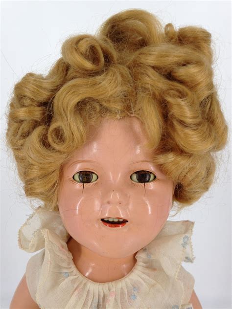 Lot 16 IDEAL COMPOSITION SHIRLEY TEMPLE DOLL MOHAIR WIG SLEEP EYES