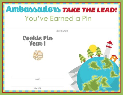 2024 Set Of Ambassadors Badges Pins And Journey Certificates Printables Girl Scouts Inspired