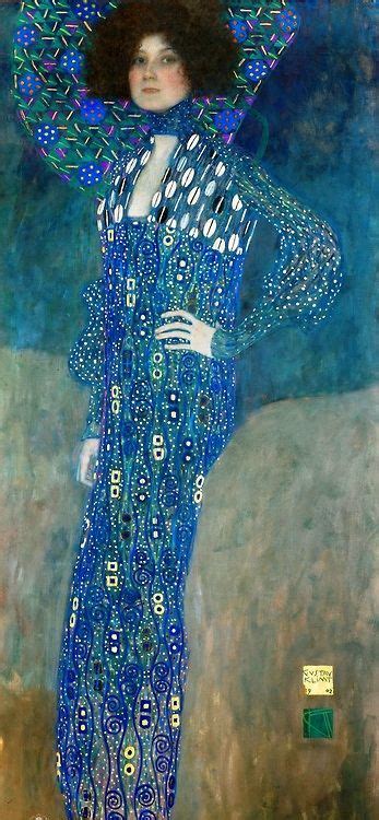 Gustav Klimt Portrait of Emilie Flöge 1902 oil on canvas 181x84 cm