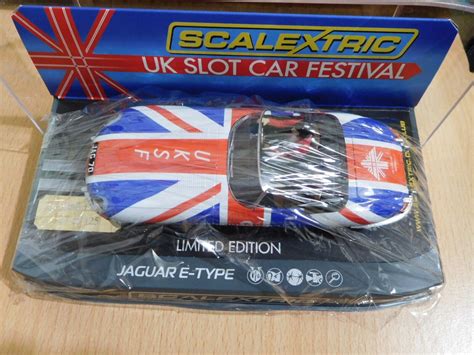 Scalextric C3878 UKSF No27 Of 125 Jaguar E Type Union Jack Mint