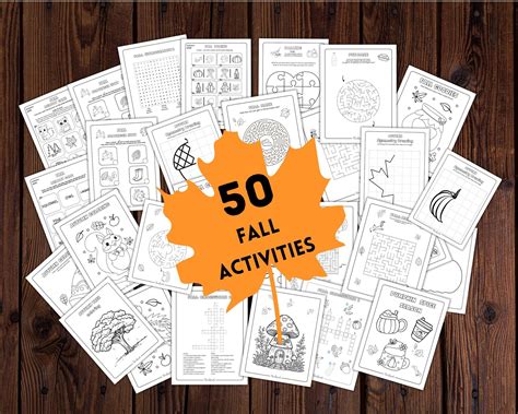 Printable Autumn Activities. Fall Activity Worksheets. Kids Activities