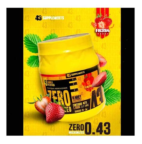 43 Supplements Zero Whey Hidrolizada 2 8 Kg 72 Serv 6 17 Lb Mercado Libre