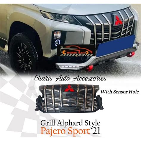 Jual GRILL PAJERO 2021 2022 UP ALPHARD WITH SENSOR HOLE ORI IMPORT