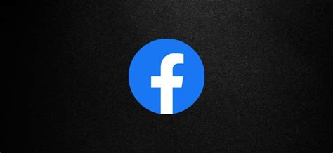 Black Facebook Logo Black Background