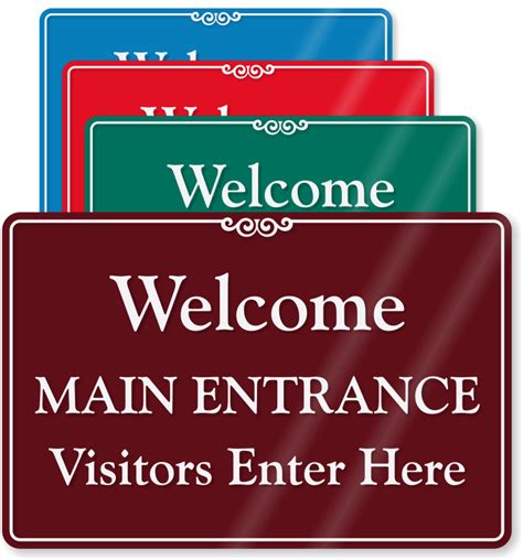 Visitor Door Signs