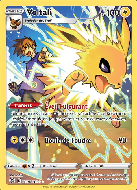 TG04 TG30 carte Voltali Stars Etincelantes PokéMom s