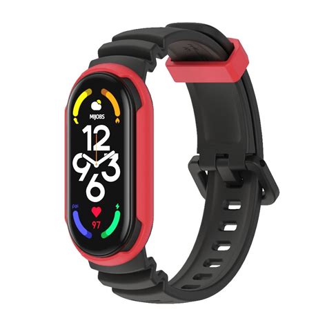 For Xiaomi Mi Band 7 / 7 NFC MIJOBS GS Unibody Two-color Watch Band ...