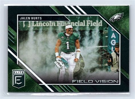 Jalen Hurts 2023 Panini Donruss Elite Field Vision Green FV 2 Eagles