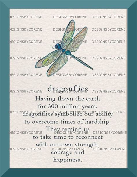 Dragonfly Verse Poem Quote Wall Art Print Wall Art Decor Tags Cards