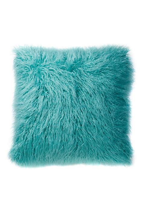 Flokati Faux Fur Throw Pillow | Everything Turquoise