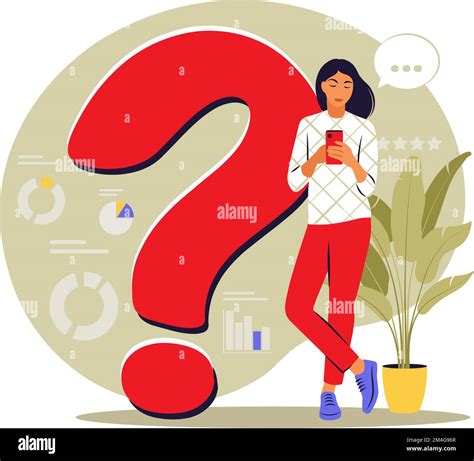 Questions Concept People Ask Frequently Asked Questions Faq Vector Flat Stock Vector Image