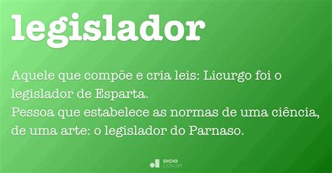 O Que É Um Legislador